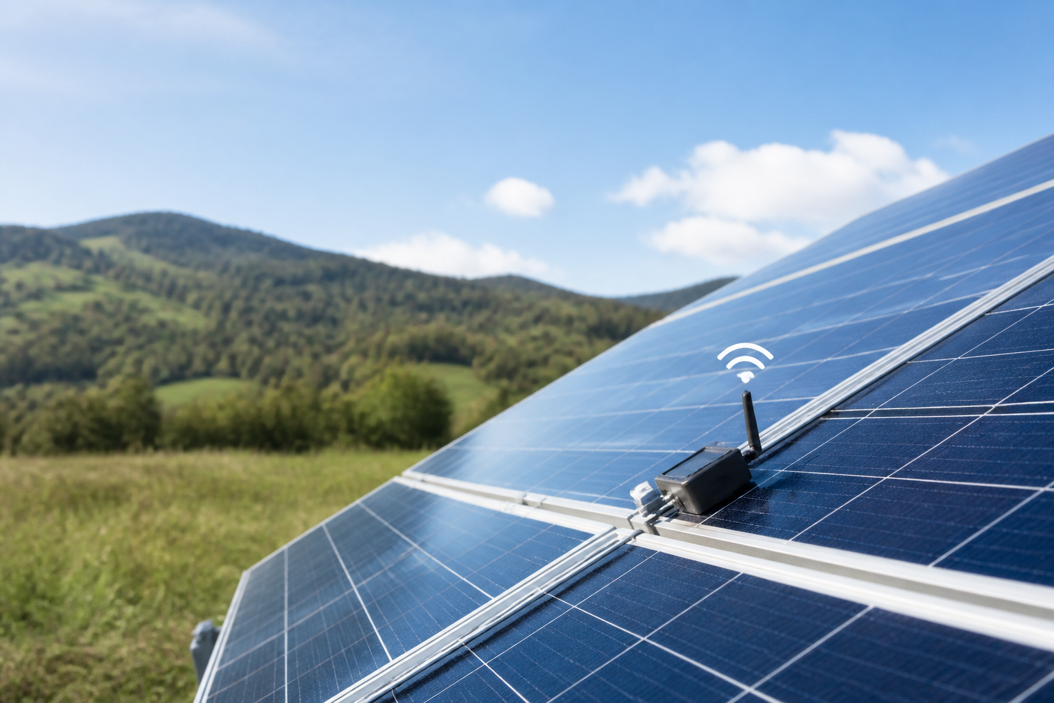 Panneaux solaires équipés pour la supervision à distance